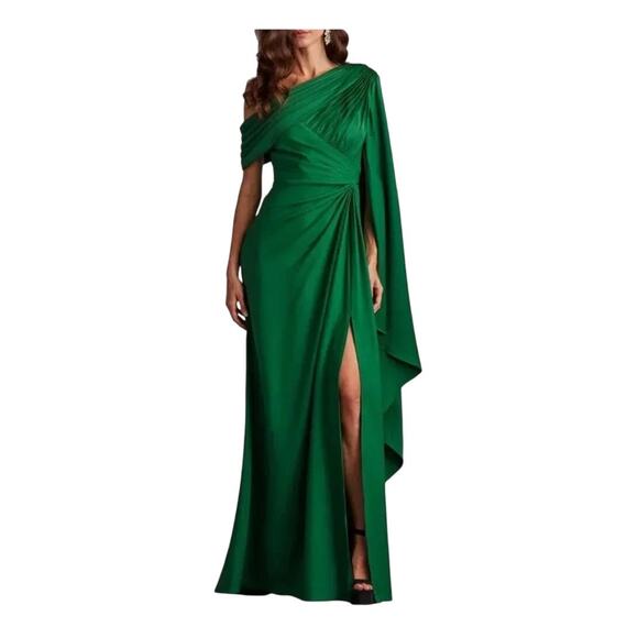 Tadashi Shoji Dresses & Skirts - Tadashi Shoji Ember Cape Sleeve Wedding Guest Gala Gown size 6